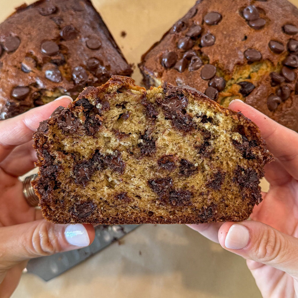 Chocolate Chip Banana Bread Loaf